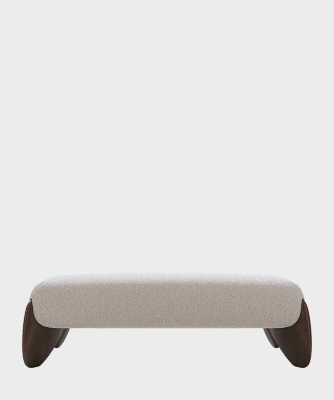 Curva Boucle Upholstered Bedroom Bench